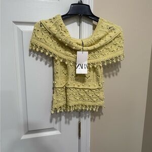 ZARA Yellow Knit Scarf